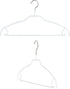 Mawa by Reston Lloyd Silhouette Ultra-Thin Series, Non-Slip Space Saving Shirt Hanger with Pant Bar & Skirt Hooks, Style 42/FTU, Pack of 2, White...