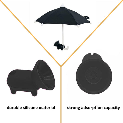 (2 Pack) Phone Umbrella for Sun Shade, Funny Phone Snap Finger Phone Stand Silicone Phone Holder with Umbrella and Suction Cup for Phone, Red Flow...