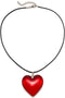 Big Heart Pendant Choker Necklaces - Chunky Glass Puffy Heart Choker Necklace for Women Y2K Grunge Jewelry...