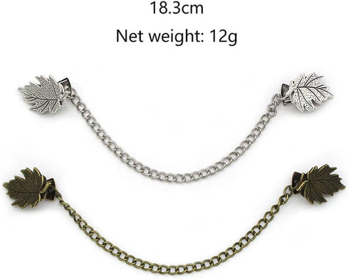 7Pcs Retro Sweater Chain Shawl Clips Cardigan Dresses Clip Collar Clip with Chain for Women Girls...