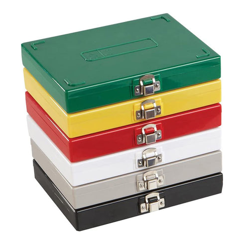 Heathrow Scientific HS15994B 100-Place Cork Lined Slide Box with Nickel Clasp, ABS, Cork, Green, 208mm Length, 175mm Width, 34mm Height...