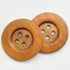 Chenkou Craft 20pcs Big Size 50mm 2" Light Brown Round Wood Buttons 4 Holes Craft Sewing Button...