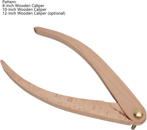 8 Inch 10 Inch 12Inch Wooden Caliper for Belly Diameter and Caliber in Pottery, Measuring Device, Easy to Make Crafting Process (8 inch Wooden Cal...