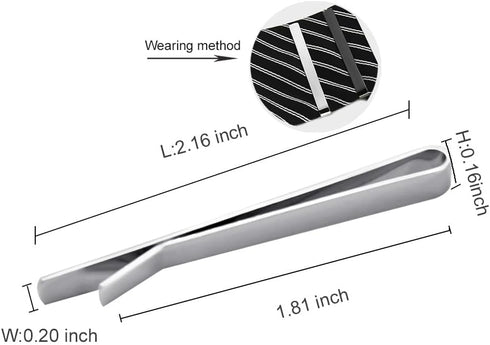 3PCS Classic Tie clip/Simple Business Men Tie Clip Set Gold Silver Black Tie Pins Hundreds of Tie bar Set,Wedding Tie clip...