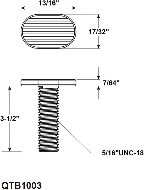 POWERTEC 71168V T-Track Hold Down Clamp, 5-1/2" L x 1-1/8" W, 2 Pack, T Track Clamps for Woodworking...