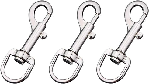 3 Pcs Swivel Snap Hooks Metal Dog Leash Clasp Spring Keychain Clip Swivel Pet Buckle Joints Trigger Clips for Linking Collar...