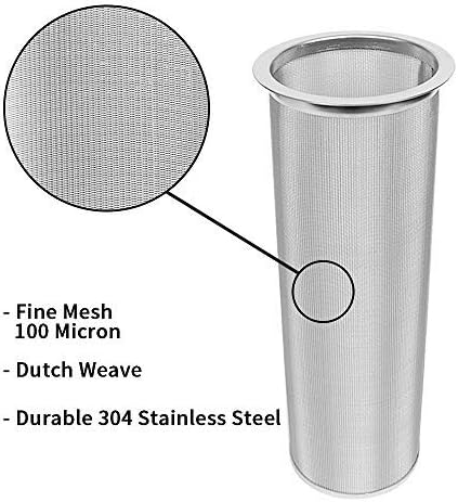 UPTRUST Cold Brew Coffee Maker Filter for 2Quart/64ounce Wide Mouth Mason Jar-Iced Coffee&Tea&Fruit Maker (Jar NOT Included)...