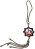 Islam Car Mirror Hanging Vehicle Ornament for Muslim AMN-294 Allah Arabic Calligraphy in Metal Star Design Pendant Decor Eid Ramadan Gift (Silver)...
