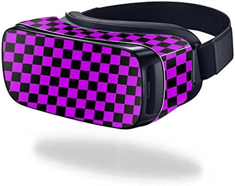 MightySkins Skin Compatible with Samsung Gear VR (Original) Cover wrap Sticker Skins Purple Check......