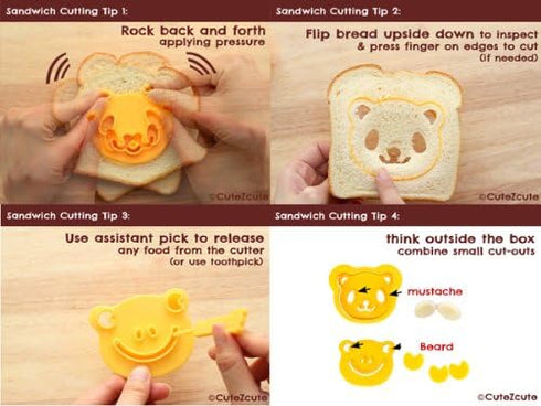 Animal Friends Food Deco Cutter and Stamp Kit Frame 3 7/8 x 3 1/8 x 1 1/16 inches...