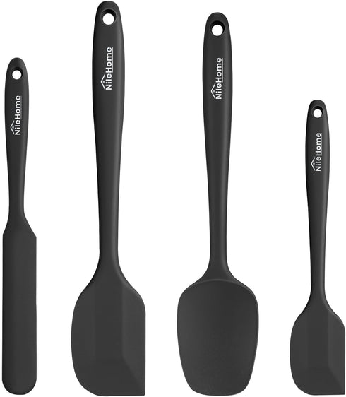 NileHome Silicone Spatula Set, Rubber Spatula High Heat-Resistant Premium BPA-Free One Piece Seamless Design Cooking Spatulas Utensils Set For Kit...