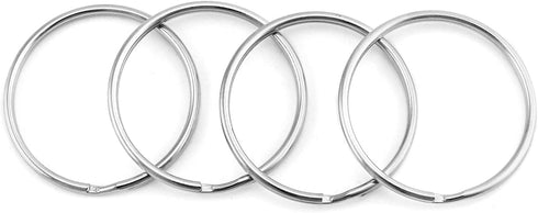 QWORK Key Ring, Set of 20, 2 Inch Large Open Key Ring - Sturdy Key Chain Ring for Keychain and Crafts...