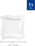Villeroy & Boch New Wave Square Salad Plate, 9.5 in, Premium Porcelain, White...