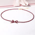Jewever Genuine Red Garnet Birthstone Choker Necklace for Women Crystals and Healing Stones Bowknot Cute Jewelry Gifts...