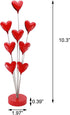 8-Branch Family Tree Picture Frame Holder, Card Photo Clips Holder Desk Stand for Memo Paper Note Photo Christmas Wedding Card Display (Red Heart)...