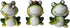 Garden Frog S/3 Ornaments Polyresin Garden Decor Statues for Yard and Patio Lawn Cute Frog Indoor Outdoor Decoration Frog Figurines Animal Statue ...