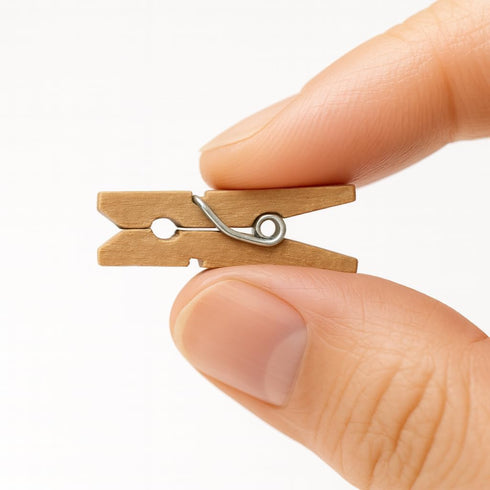 LWR CRAFTS Wooden Mini Clothespins 100 Per Pack 1" 2.5cm (Natural)...