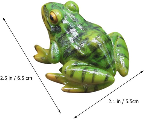 SEWACC Adorable Frogs Figurine 2 Pcs Frog Statue Ornaments Desktop Lovely Resin Frogs Decor Resin Animal Sculpture Creative Craft for Garden Patio...