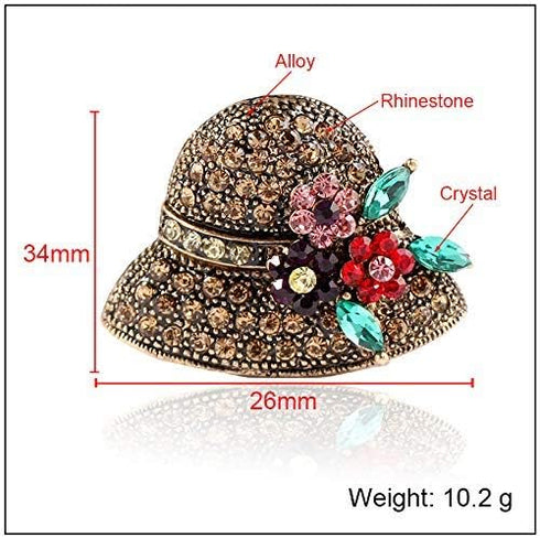 COLORFUL BLING Rhinestone Brooch Pins for Women Hat Jewelry Brooch Pins Durable and Useful...