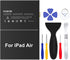 KUBOM Replacement Battery for iPad Air or iPad 5th 6th 7th, Full 8827mAh 0 Cycle Battery - Include Complete Repair Tool Kits [A1474?A1475?A1476?A1...