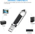 64GB USB Flash Drive Portable Metal Thumb Drive with Keychain USB 2.0 Memory Stick Pen Drive for External Data Storage, Black...
