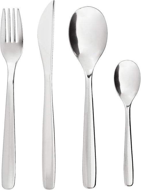 IKEA Mopsig Modern Silverware Cutlery Set 16 Piece Flatware Set - Service For 4 people 18/10 Stainless Steel Mirror Polished...