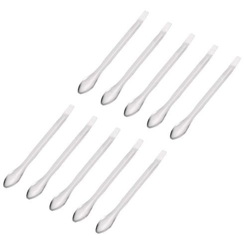 uxcell Micro Scoop 105mm Stainless Steel Reagent Sampling Lab Spoon Spatulas for Laboratory 10Pcs...