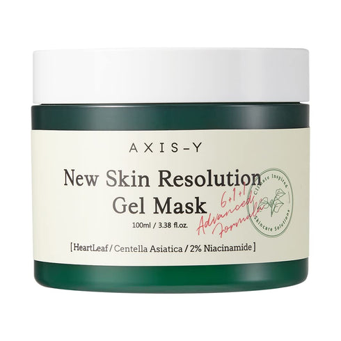 AXIS-Y New Skin Resolution Gel Mask 100ml / 3.38 fl. oz | Skincare Face Mask | Heartleaf | Niacinamide | Skin Soothing | Korean Skincare...