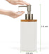 Ceramic Soap Dispenser Hand Soap Dispenser Refillable Liquid Great for Kitchen and Bathroom Decorative (White)...