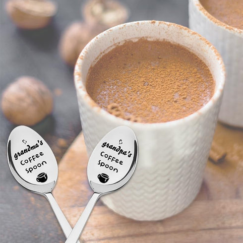 Grandma Grandpa Spoon Gifts from Grandchildren Nana Gigi Granddad Birthday Christmas Gifts for Grandmother Grandfather Granny Gifts for Couple Cof...