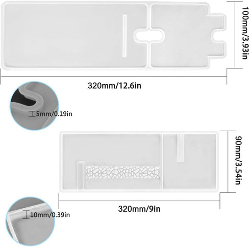 2 Sets Siamese Mobile Phone Stand Resin Mold, AIFUDA Resin Casting Phone Holder Silicone Mold for DIY Craft Phone Bracket - 1 Long, 1 Short......