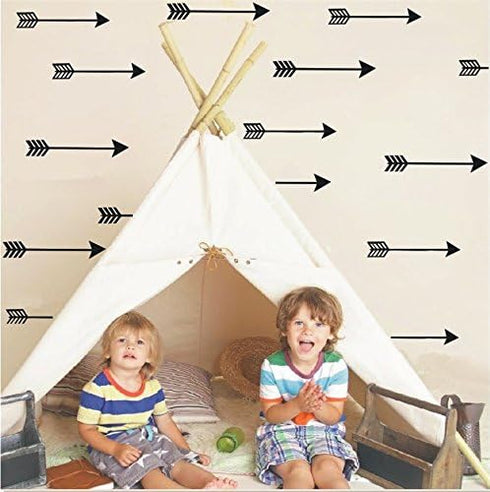 24 Tribal Arrow Wall Stickers – Vinyl Decals for Baby Nursery, Kids Bedroom, or Playroom – Removable Wall Art for Kids Room – Arrow Pattern Mural ...