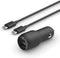 Belkin 37W Dual Port Fast Car Charger with 3.3ft USB-C Cable Included, USB-C 25W PPS Port and USB-A 12W Port for Galaxy S23, S23+, Ultra, Note20, ...