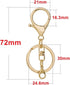 20sets Golden Lobster Claw Clasps Hook with Flat Split Keychain Ring with Swivel Trigger Clip with Little Lobster Clasp for DIY Craft Jewelry Maki...