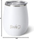 Swig Life 14oz Stemless Wine Cup, Insulated Wine Tumbler with Lid, Stainless Steel Travel Tumbler (White)...
