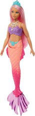 Barbie Dreamtopia Mermaid Doll with Curvy Body, Pink Hair, Pink Ombre Tail & Headband Accessory...