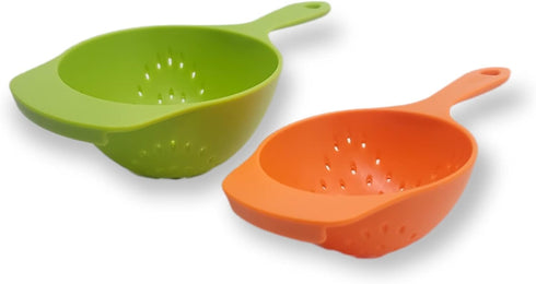 2 Piece Colander Set - Nesting Mini Colanders for Berries, Pasta, Veggies (1 Set)...