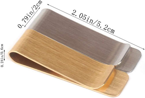 IHUIXINHE Metal Money Clip for Cash and Credit Cards, Brass Banknote Clip, Credit Card Holder, Wallet Credit Card Holder for Men, Slim and Simple...