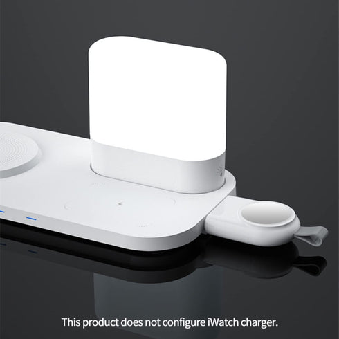 4 in 1 Wireless Charger with Night Light, 18W Max Wireless Charging Pad for iPhone 15/14/13/12/11/XR/8, AirPods Pro 2, for Samsung Galaxy S23/S22/...