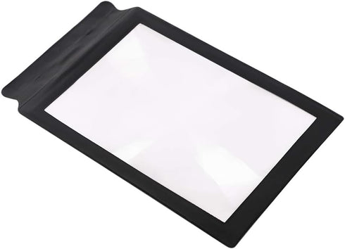 3X A4 Paper Size Magnifying Glass, PVC Plastic Full Page Reading Magnifier, Portable HD Old Man Reading Aid Lens Folding Large Sheets Magnifier Lo...