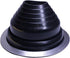 #4 Black EPDM Flexible Roof Jack Pipe Boot Metal Roofing Pipe Flashing (Pipe OD 3" to 6-1/4") - 100% Made In The USA...