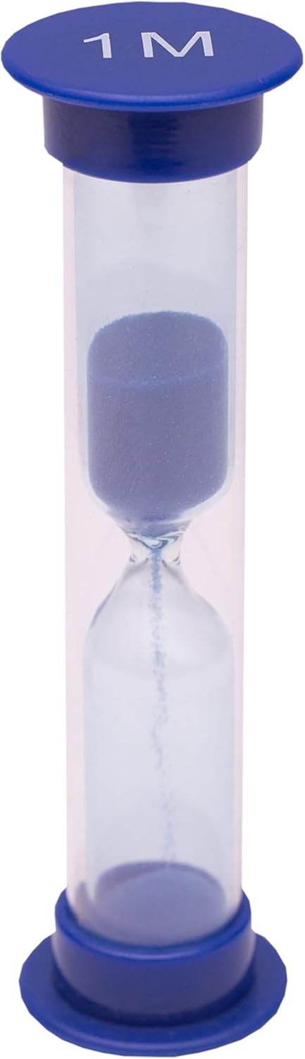 Sand Timer for Kids Set of 4 Small Colorful (Multi) Hour Glass Acrylic Covered Clock 1Min 2Min 3Min 5Min for Classroom, Home & Kids Room...