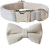 Love Dream Bowtie Dog Collar, Velvet Dog Collars with Detachable Bowtie Metal Buckle, Soft Comfortable Adjustable Bow Tie Collars for Small Medium...