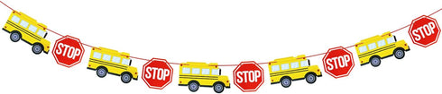 Back to School Bus Banner First Day of School Banner School Bus Decorations Back to School Bus Party Decorations Supplies Classroom School Hanging...