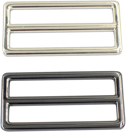 DGOL 2 inch Slider Webbing Strap Tri Glide Buckles Zinc Alloy Tri-glide Buttons Fasteners 10pcs (GUNMETAL)...