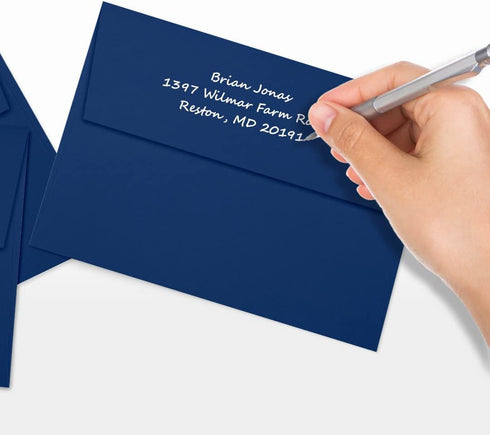 LUXPaper A7 Invitation Envelopes | Peel & Press | 5 1/4" x 7 1/4" | Navy Blue | 80lb. Text | 50 Qty...