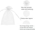 50 Pcs 5x7 inch Gift Wrap Bags, Organza Sheer Clear Tulle Fabric, White Drawstring Sachet for Baby Shower Favor, Birthday Party Favor, Bachelorett...