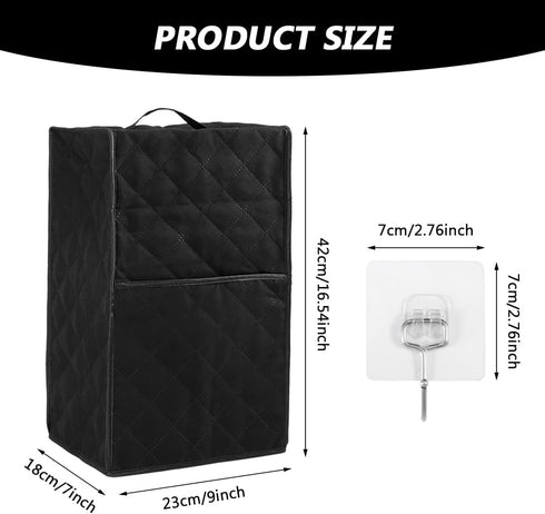 CALIDAKA Kitchen Blender Dust Cover, Blender Covers Compatible with Most Blender, with 2 Hooks, Polyester Dust Proof Stain Resistant Blender Cover...