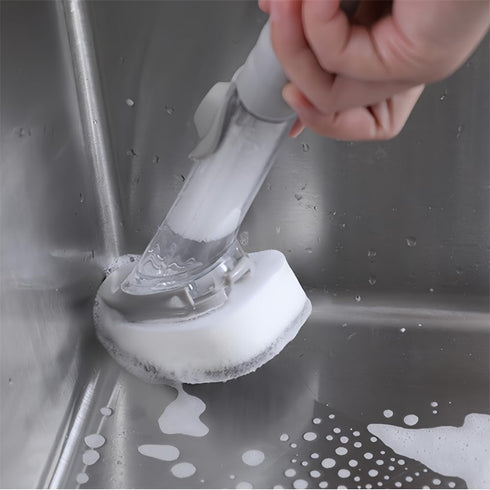 Dishwand Set, No-Scratch Soap Dishwashing Brush Scrubber, Kitchen Cleaning Sponge Cleaning Brush for Pots, Dishes, Sink, Comes with 1 Replacement ...