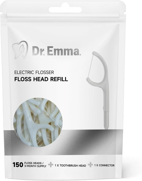 Floss Picks, Replaceable Floss Head for Electric Flosser, Flosser Kit for Teeth Cleaning, Gum Stimulator, 150 Count...